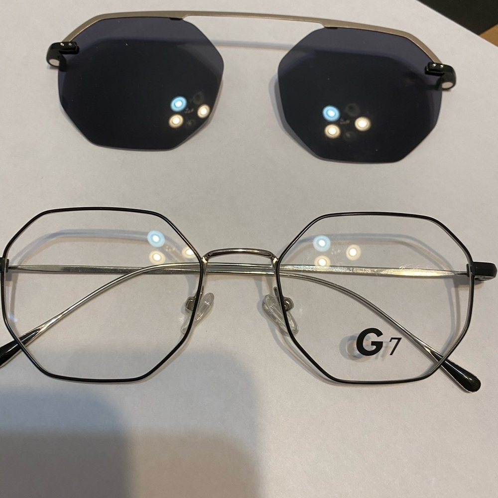 Octagon shape frames with magnetic sunglass - Picture 3 of 3
